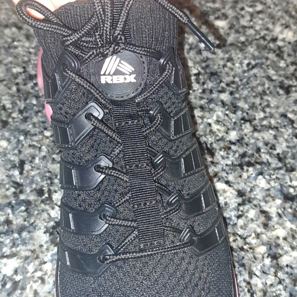 RBX Live Life Active Black/Pink Mesh Lace Up Sneakers. Size 9 - Picture 5 of 10